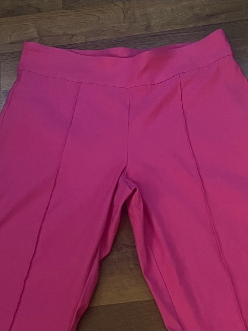 Crown and Ivy Pink Tailored Ponte Ankle Pants. 16. Barbie. Dopamine. Colorful. - Picture 2 of 4